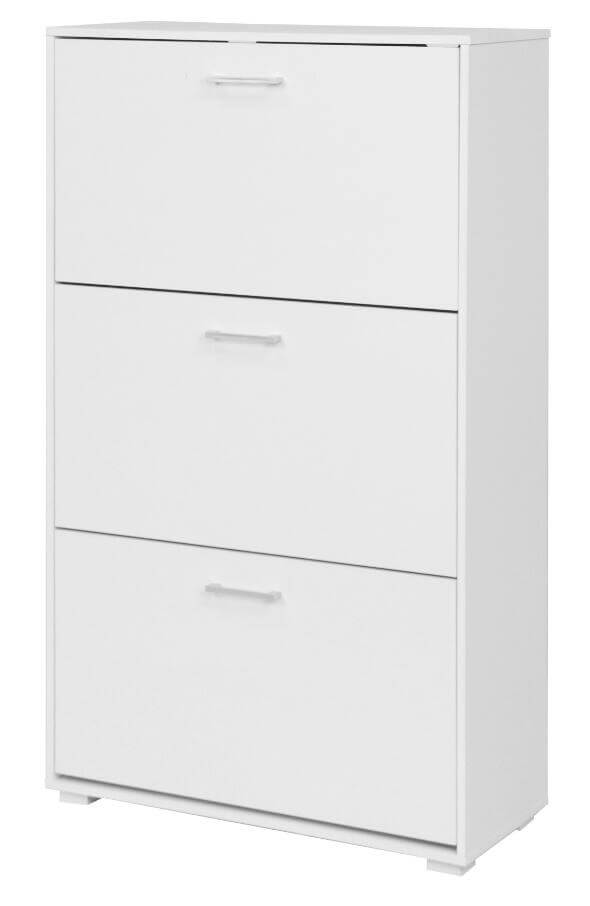 acquista Scarpiera 3 Scomparti 67x28x112 cm 18 Paia in MDF Bianco