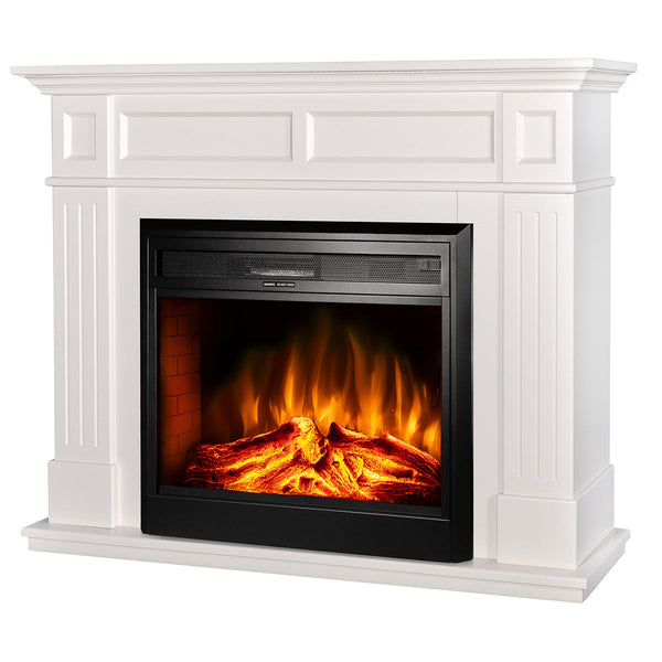 Camino Elettrico da Pavimento 100x132x30 cm Effetto Fiamma 1950W Sicilia & Carmen Panna acquista