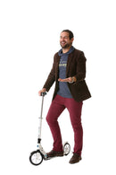 Monopattino 2 ruote Grandi Telescopico e Ripiegabile Max 100Kg Micro Bianco