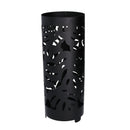 Portaombrelli in metallo nero foglie tondocm Ø19xh49