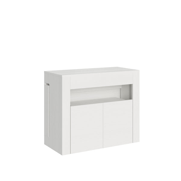 sconto Consolle Tavolo Allungabile 90-302x42x75 cm Evolve Bianco Frassino con Panca Inferiore