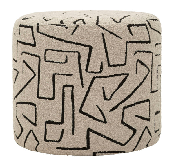 acquista Puff Nairobi Ø44x40 cm in Pino e Spugna e Poliestere