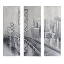 Quadro in Legno 3 Pezzi 40x120x3cm Ponte