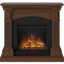 Camino Elettrico da Pavimento Effetto Fiamma 1500W Tagu Magna Noce Pregiato