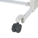 Culla Fianco Letto Pieghevole 0-5 Mesi 94x64x72-80 cm in Alluminio e Cotone  Bianco e Grigio