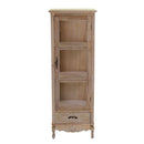 Mobile Vetrina in Legno 3 Ripiani 1 Anta 1 Cassetto Cracovia