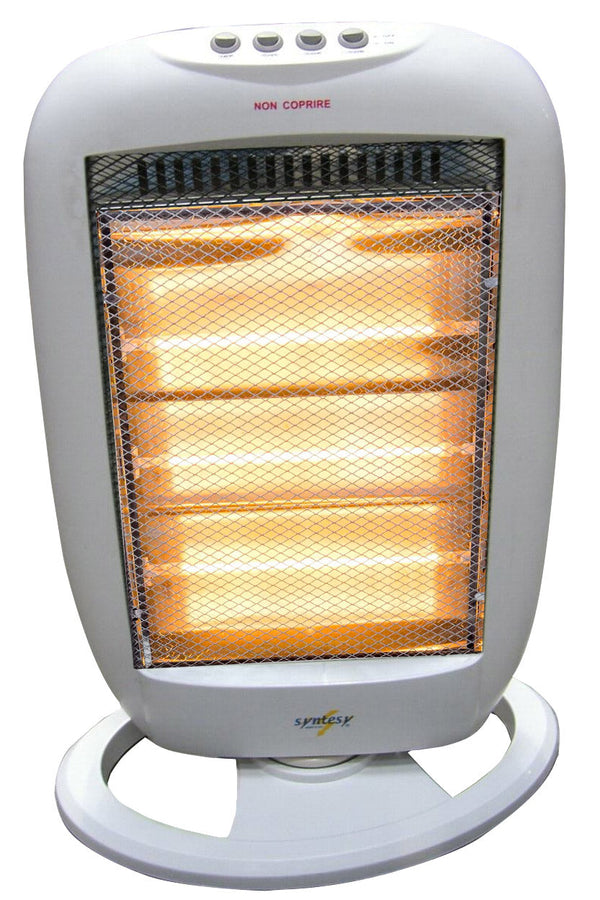 sconto Stufa Alogena 1200W 3 Elementi Beker Bianca
