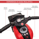 Moto Elettrica per Bambini 6V con 3 Ruote Rosso