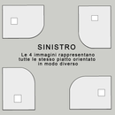 Piatto Doccia Rettangolare Stondato 100x80 cm Appoggio a Sinistra Bonussi Karen