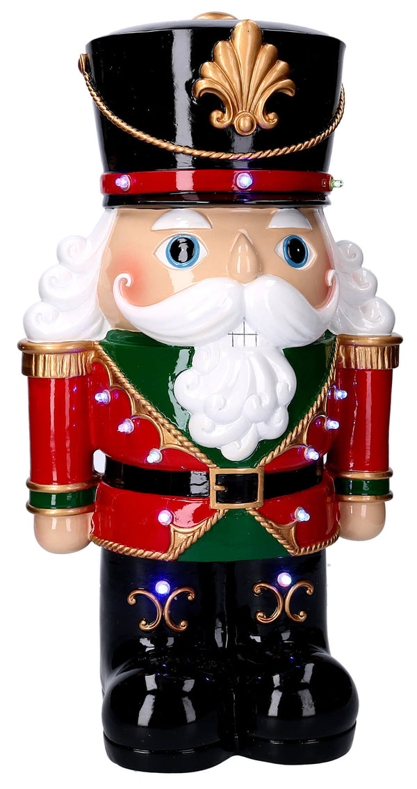 Soldatino Schiaccianoci in Resina 26,7x19,8xh47,2 cm con LED Decorazione Rosso online