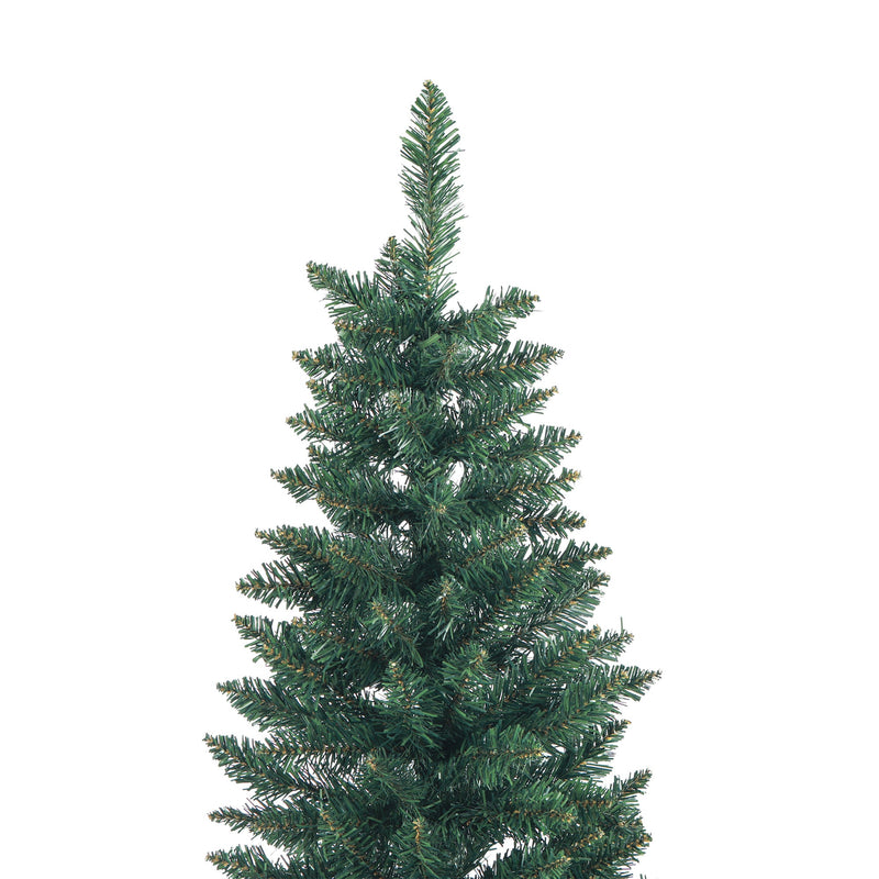 Albero di Natale Artificiale 210 cm 687 Rami Design Alto e Stretto Verde 