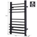 Scaldasalviette Elettrico 200W da Parete Nero 50x18x80 cm 