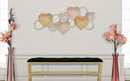 Pannello da Muro Hearts 91x2,5x39,5 cm in Ferro 