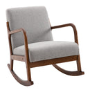 Poltrona a Dondolo 64x86x80 cm in Legno  Grigia