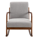 Poltrona a Dondolo 64x86x80 cm in Legno  Grigia