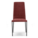 Set 2 sedie Imbottite 45x50x96 cm in Tessuto Ddenver  Betty New Rosso