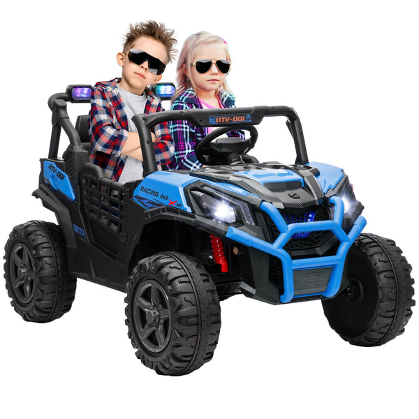 Macchina Elettrica per Bambini a 2 Posti Doppio Motore 24V 3 Velocità Blu online