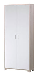 Armadio 2 Ante 83x190x29 cm Olmo Chiaro/Bianco Fiammato