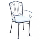 Poltrona Demetra con Cuscino 41x42x90 h cm in Acciaio Tortora