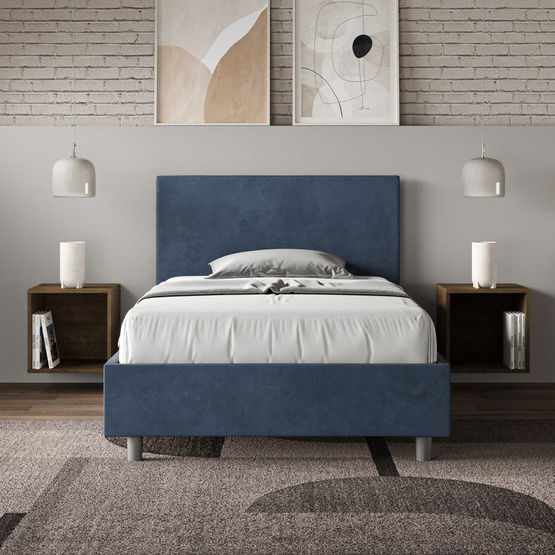 Letto 1 Piazza e Mezzo Adele Blu Varie Misure