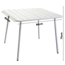 Tavolo da Giardino 80x80xh72 cm in Metallo Rovigo Bianco