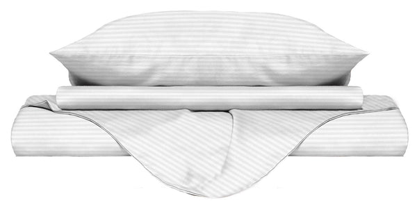 Copripiumino Matrimoniale con Sacco e Federe in Raso di Poliestere Bianco sconto