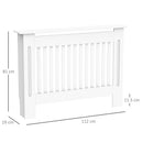 Copritermosifone in Legno MDF Bianco 112x19x81 cm 