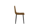 Set 4 Sedie Ariel 46x55x87,5 cm in Tessuto Easy-Clean Marrone       