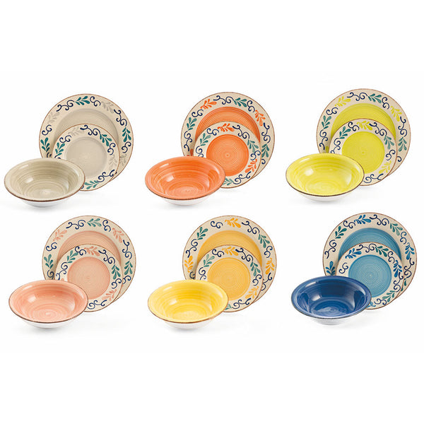 Servizio Piatti 18 Pezzi in Gres Villa d'Este Nantes online