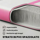 Tappetino Gonfiabile Ginnastica 305x102x10 cm con Pompa Elettrica e Borsa Trasporto in PVC Rosa      