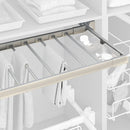 Porta Pantaloni Estraibile per Armadio 80 cm in Alluminio e Acciaio Emuca Anodizzato opaco