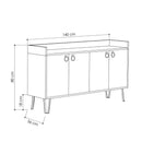 Madia Dea 4 ante antracite tortora 140x36x80 h cm
