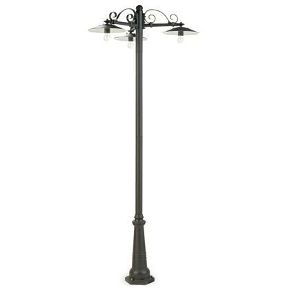 Lampada Palo Tre Luci per Giardino Colore Grigio per Esterno Linea Antique Livos sconto