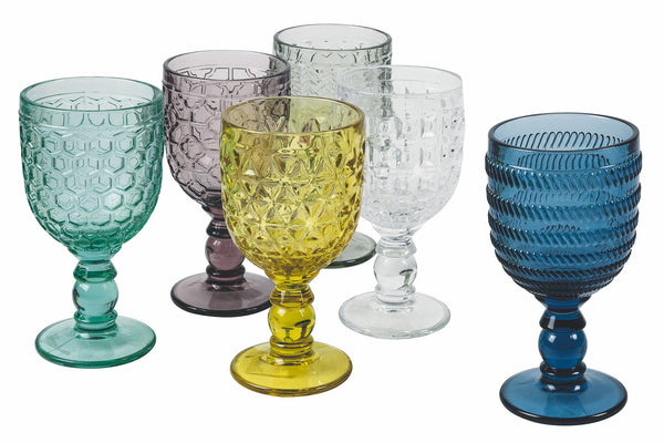 prezzo Set 6 Calici in Vetro 280 ml Villa d'Este Home Tivoli Geometrie