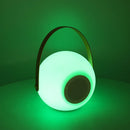 Lampada 12 Led Multicolor Ø20x20 cm Bluethoot in Polietilene Bianca