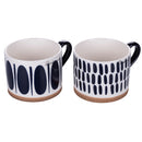 Set 2 Tazze Ø10x8 cm in New Bone China VdE Tivoli 1996 Masai Blue