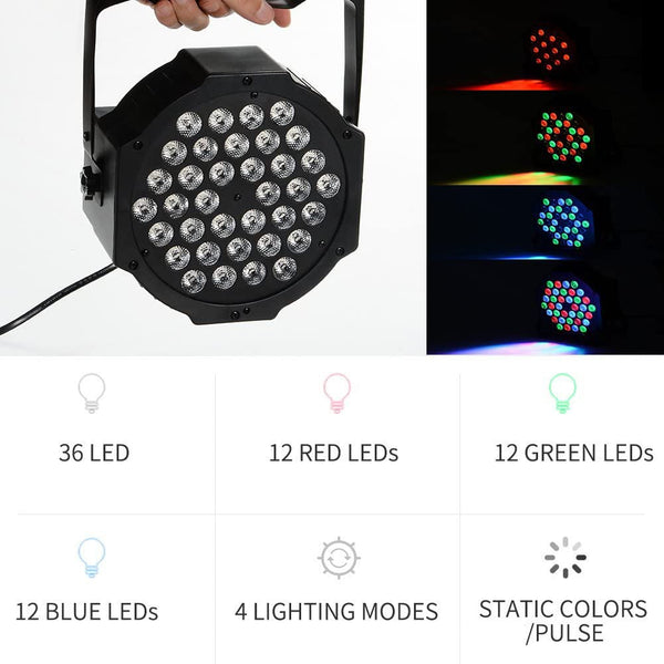 online Faro Strobo RGH 36 led colorati effetto disco 4 modalità diverse