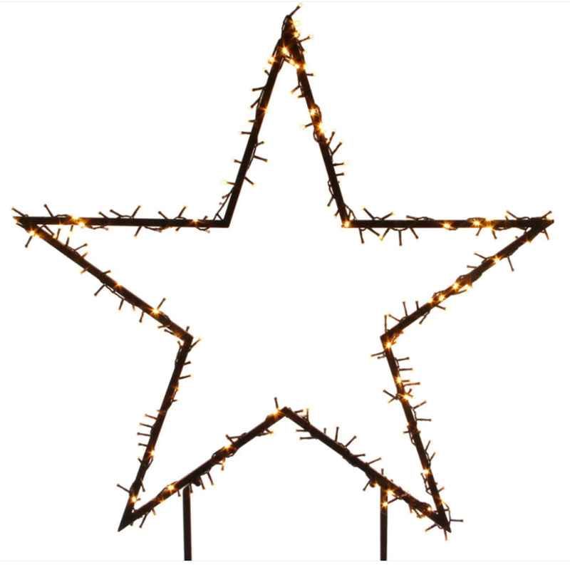 Stella Luminosa Natalizia XXL da Giardino / Esterno Bianco Caldo 102cm con Timer