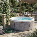 Vasca Idromassaggio Spa Cocoon Smontabile Trasportabile Gonfiabile Ø180x65 cm in PVC Marrone