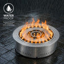Camino a Vapore Acqueo 3D ROUND3D550 Ø55x17 cm Controllo in App in Acciaio Inox 