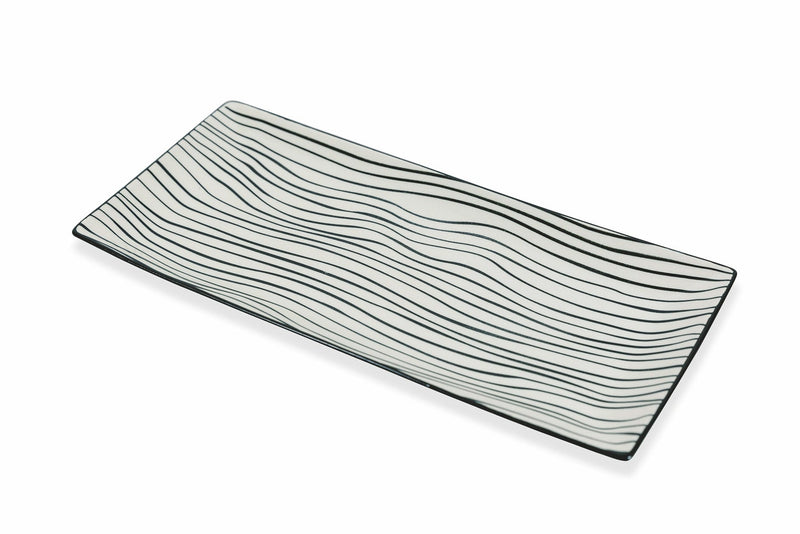 Set 6 Vassoi Rettangolari in Gres VdE Tivoli 1996 Black Confusion