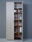 Armadio Portascope 2 Ante 6 Ripiani 72,3x36x177,1 cm in Truciolare Nobilitato Olmo