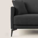 Divano 2 Posti 160x94x90 cm in Tessuto Antracite