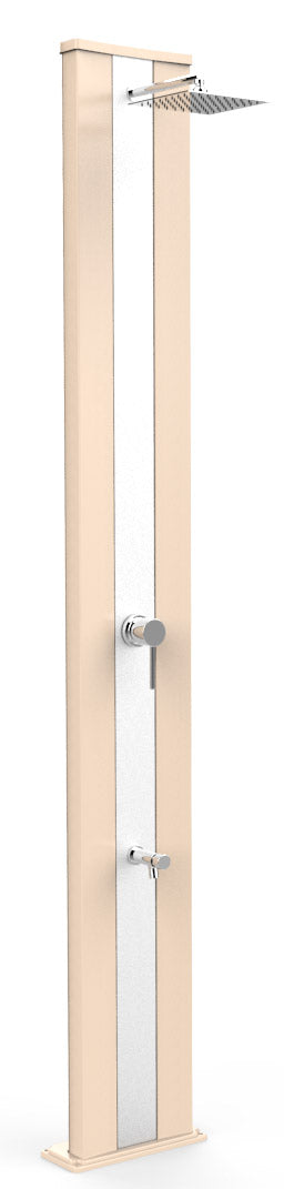 online Doccia Solare da Giardino 40L Miscelatore e Lavapiedi Arkema Dada S Fascia Inox Sabbia
