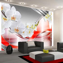 Fotomurale - Arancione Onda Orchidea Carta Da Parato Erroi