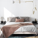 Set 2 Comodini Sospesi con Cassetto e Mensola 35x32x22,5 cm Nero Lucido   