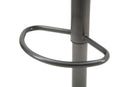 Sgabello Imbottito Round Ø38x60-82 cm in Ferro e Spugna e PU Marrone e Grigio