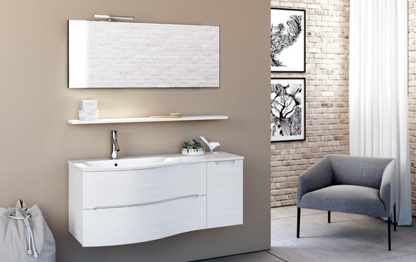 Mobile Bagno Sospeso 121,5cm TFT Swing Bianco Cromato S prezzo