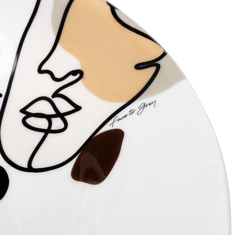 Insalatiera Irregolare Ø40 cm  in Ceramica VdE Tivoli 1996 Face to grey