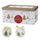 Set 14 Palle di Natale Ø7,5 cm in Polyfoam con Box Renne e Albero Oro